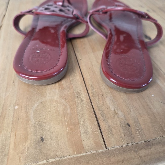 LOT OF 2 Tory Burch Miller Leather Sandals Women's Size 7 Brown Leather Red - Picture 9 of 16